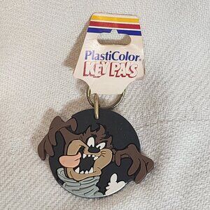 Looney Tunes PlastiColor Tasmanian Devil Warner Bros. 1995 Key Pals Keychain